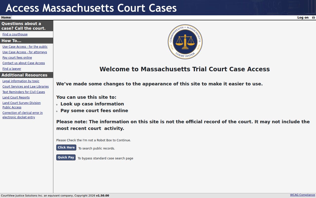 Saugus resident lookup MassCourts public court search